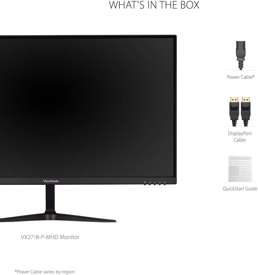 ViewSonic - VX2718-P-MHD 27" LCD 1080P 1Ms 180Hz FHD Adaptive Sync Gaming Monitor (HDMI and DisplayPort) - Black