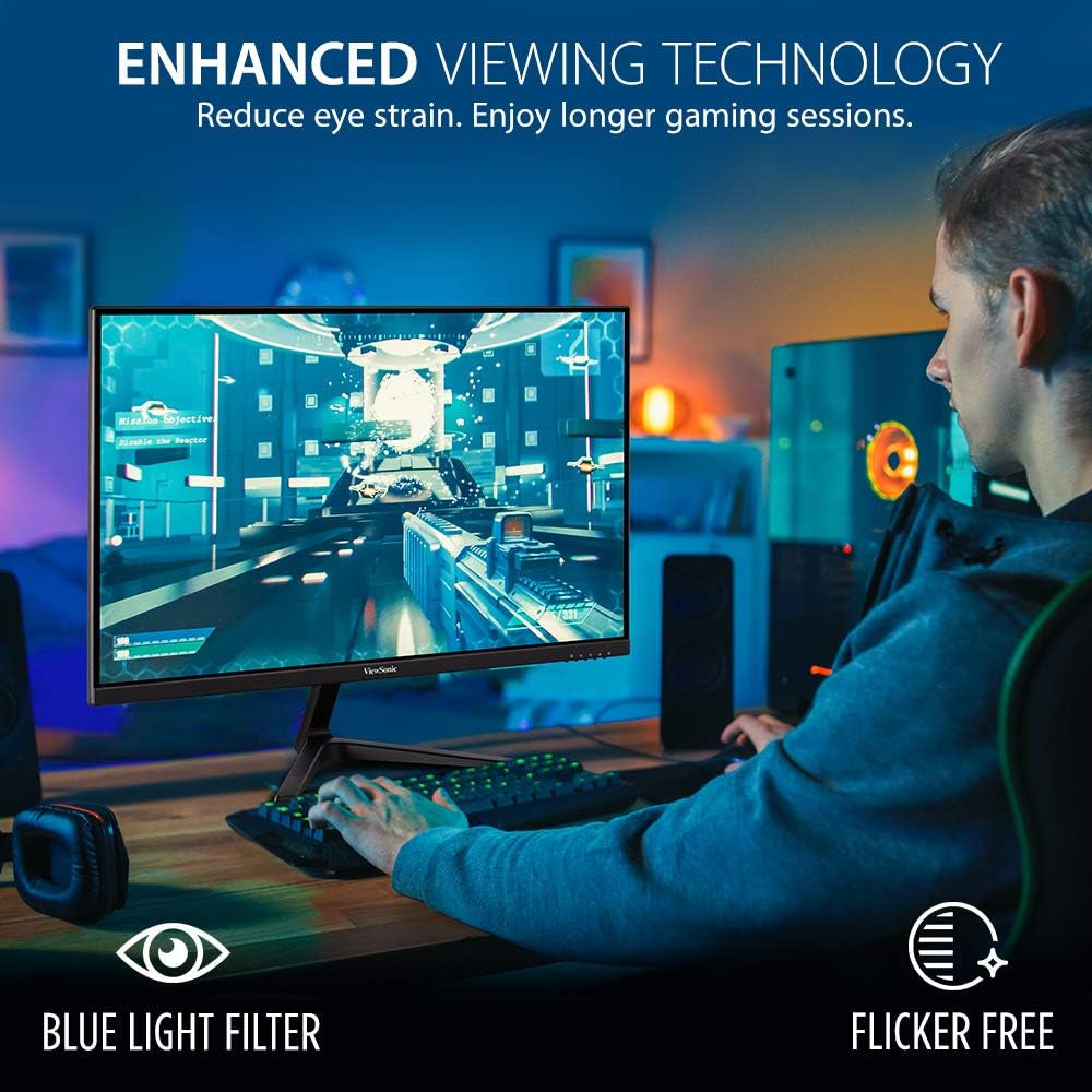 ViewSonic - VX2718-P-MHD 27" LCD 1080P 1Ms 180Hz FHD Adaptive Sync Gaming Monitor (HDMI and DisplayPort) - Black